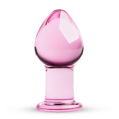 Розовая анальная пробка из стекла Pink Glass Buttplug No. 27 Gildo магазин Glossary 