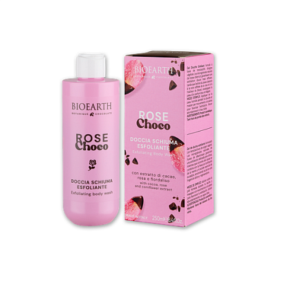 Botanique Chocolate Orange Choco Exfoliating Shower Gel/Гель для душа отшелушивающий Роза и шоколад Bioearth, магазин Glossary 