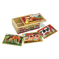 Набор из 4 пазлов в коробке "Животные на ферме" Melissa&Doug магазин Glossary 