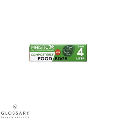 Биоразлагаемые пакеты для продуктов 2.gen на 4 л 40 шт Maistic,  магазин Glossary 