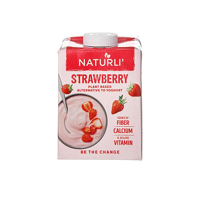 Напиток из ферментированного миндаля с клубникой Naturli',  магазин Glossary 