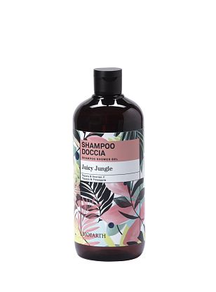SHAMPOO SHOWER GEL JUICY JUNGLE Шампунь-гель увлажняющий для волос/душа Bioearth,  магазин Glossary 
