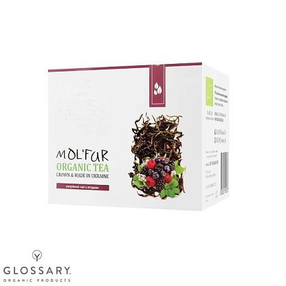 Чай кипрейный чёрный с ягодами малины, черники, брусники органический MOL’FAR,  магазин Glossary 