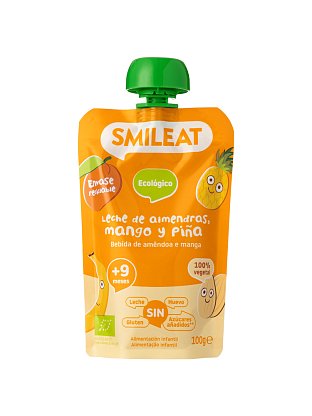 Детское питание "Миндаль, манго и ананас" пюре органическое (с 9 месяцев) Smileat магазин Glossary 