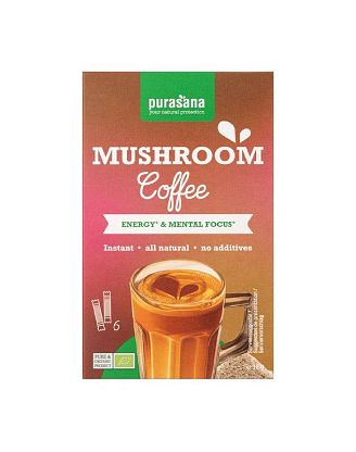 Смесь для приготовления Кофе с грибами органическая Purasana,  магазин Glossary 