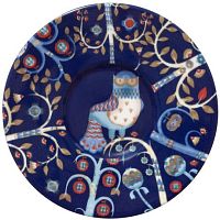 Блюдце для эспрессо синее с рисунком Taika, Iittala магазин Glossary 