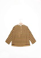 Рубашка для малышей горчичная клетка Caramel, магазин Glossary 