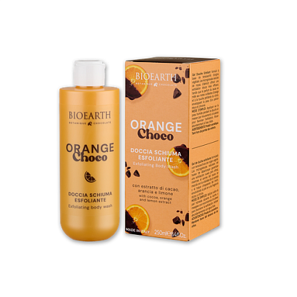 Botanique Chocolate Orange Choco Exfoliating Shower Gel/Гель для душа отшелушивающий Апельсин и шоколад Bioearth, магазин Glossary 