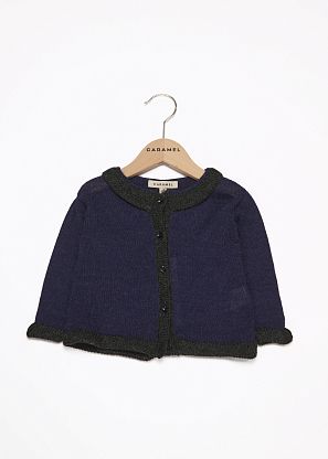 Трикотажный кардиган для младенцев темно-синий Caramel, магазин Glossary 