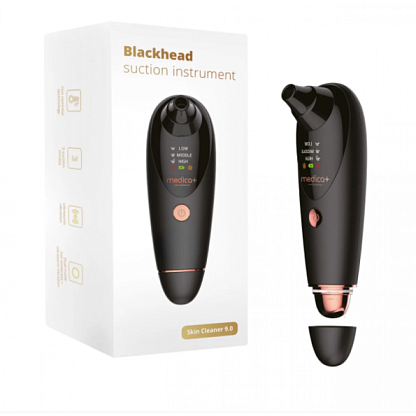 Вакуумный очиститель кожи и пор черный Medica+ SKINCLEANER 9.0 WT магазин Glossary 
