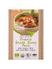 Паста Кари зеленая с кокосовым кремом и листьями базилика тайского органическая, Lumlum  магазин Glossary 