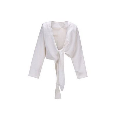 FRON WRAP BLOUSE WHITE, Le 17 Septembre магазин Glossary 