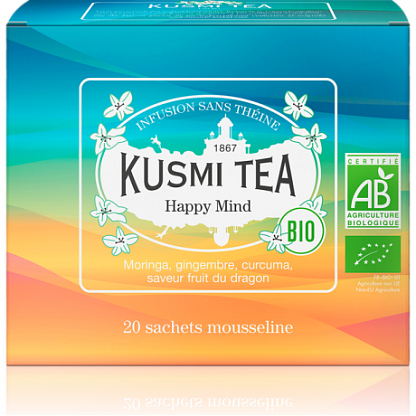 Чай травяной "Счастливый Разум" органический пакет Kusmi Tea,  магазин Glossary 