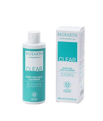 SenstiveClear PURIFYING FACE CLEANSER Очищающий гель для проблемной и комбинированной кожи лица Bioearth,  магазин Glossary 