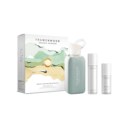Средства для увлажнения кожи + Drink Bottle INSIDE & OUTSIDE MOISTURE SET Trawenmoor,  магазин Glossary 