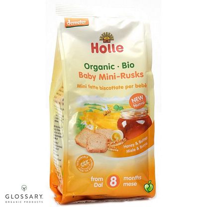 Сухарики Holle пшеничные органические с 8 месяцев магазин Glossary 