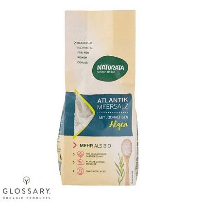 Соль Атлантическая йодированная с водорослями Naturata /  магазин Glossary 
