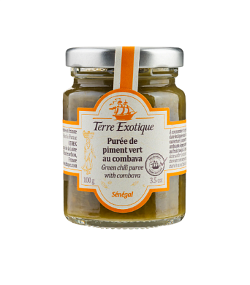 Пюре из зеленого перца чили халапеньо с кафрским лаймом Terre Exotique,  магазин Glossary 