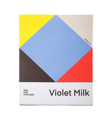 Шоколад молочный Фиалка 50% органический Ocelot Chocolate,  магазин Glossary 