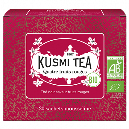 Чай черный Четыре красных фрукта органический пакет. Kusmi Tea,  магазин Glossary 