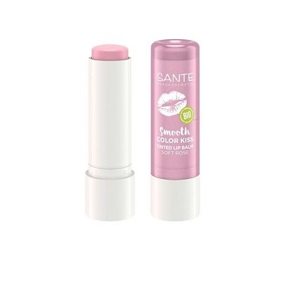БИО-Бальзам для губ KISS тонирующий Soft Rosé-04 Sante,  магазин Glossary 