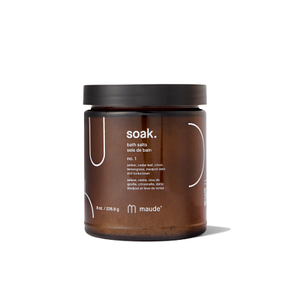 Soak no.1 amber, cedar leaf & lemongrass - Минеральная соль для ванны - аромат №1 амбра, кедр и лемонграсс Maude,  магазин Glossary 