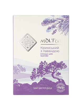 Чай зеленый Крымский органический с лавандой MOL'FAR, магазин Glossary 