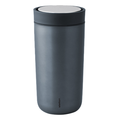 Стальная термокружка темно-синяя To Go Click, Stelton магазин Glossary 