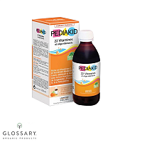 Натуральный сироп для здорового физического развития 22 витамина и олиго- элемента Pediakid,   магазин Glossary 