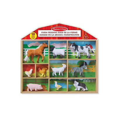 Игровой набор животных фермы, 10 штук Melissa&Doug магазин Glossary 