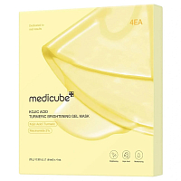 Осветительная гидрогелевая маска с койевой кислотой и куркумой Medicube Kojic Acid Turmeric Brightening Gel Mask магазин Glossary 
