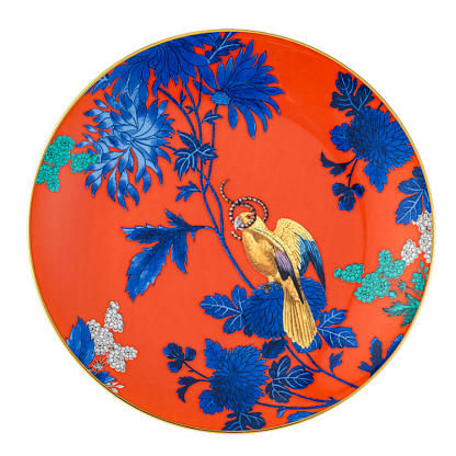 Тарелка "Золотой Попугай" оранжевая 20см Wonderlust Teaware, Wedgwood магазин Glossary 