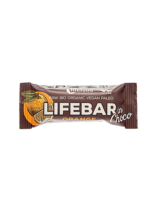 Батончик Апельсин в шоколаде органический Lifebar InChoco Lifefood магазин Glossary 
