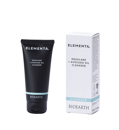 Elementa SQUALANE+AVOCADO OIL CLEANSER Крем-эмульсия для очищения лица и удаления макияжа Bioearth,  магазин Glossary 