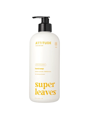 Мыло для рук жидкое с ароматом лимона "Super Leaves" Attitude магазин Glossary 