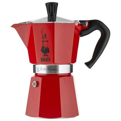 Кофеварка гейзерная на 6 чашек красная, Bialetti  магазин Glossary 