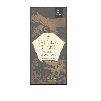 Шоколад черный Куско 100% органический, Original Beans магазин Glossary 