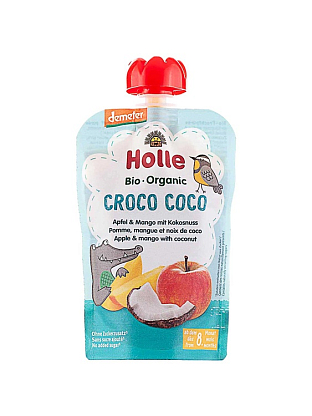 Пюре "Croco Coco" с яблоком, манго и кокосом органическое (с 8 месяцев), Holle магазин Glossary 