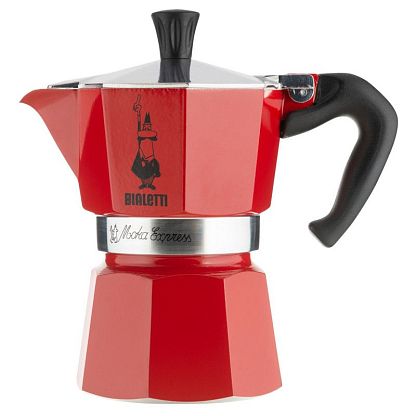 Кофеварка гейзерная на 3 чашки красная, Bialetti магазин Glossary 
