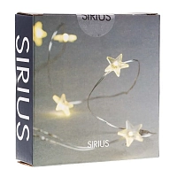 Гирлянда Звездочки серебряно-прозрачная на 40 LED лампочек, Sirius магазин Glossary 