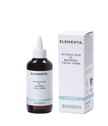 Elementa_GLYCOLIC ACID 7% BUFFERED FACIAL TONER Буферный тоник для лица с гликольной кислотой Bioearth,  магазин Glossary 