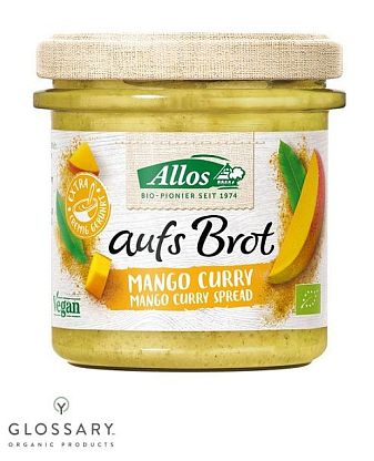 Паста для бутербродов с манго и кари  органическая Allos,  магазин Glossary 