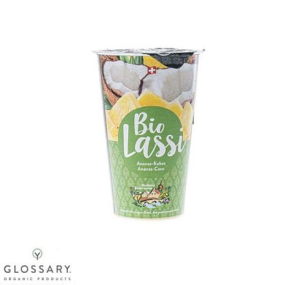 Напиток на основе йогурта «Ласси» с ананасом и кокосом 3,5% органический Biedermann,  магазин Glossary 