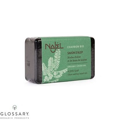 Алеппское мыло с органическим растительным углем Najel,  магазин Glossary 