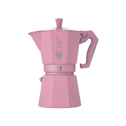 Кофеварка гейзерная на 6 чашек розовая Moka Express, Bialetti магазин Glossary 