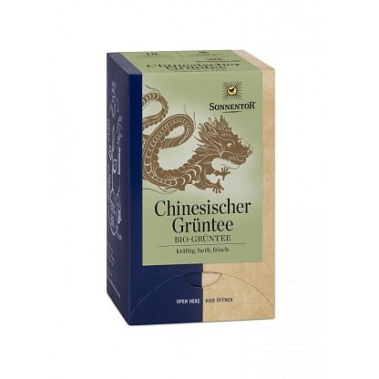 Чай зеленый органический Китайский Файнест пакетированный Sonnentor,  магазин Glossary 