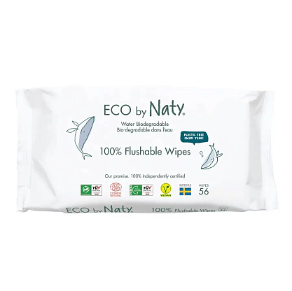 Органическая влажная туалетная бумага Eco by Naty,  магазин Glossary 