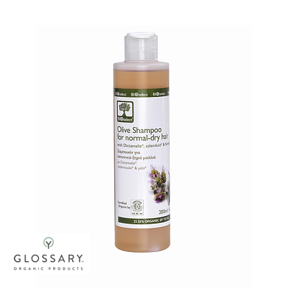 Оливковый шампунь для нормальных и сухих волос с Диктамелия и протеинами пшеницы магазин Glossary 