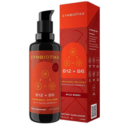 Liposomal Vitamin B12 + B6 / Витамин Б12 + Б6 липосомальный Cymbiotika,  магазин Glossary 