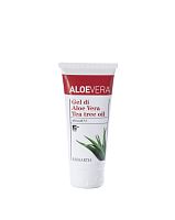ALOE VERA GEL WITH ORGANIC TEA TREE Гель чистый органический из Алое Вера многофункциональный увлажняющий, успокаивающий, регенерирующий для всех типов кожи Bioearth,  магазин Glossary 